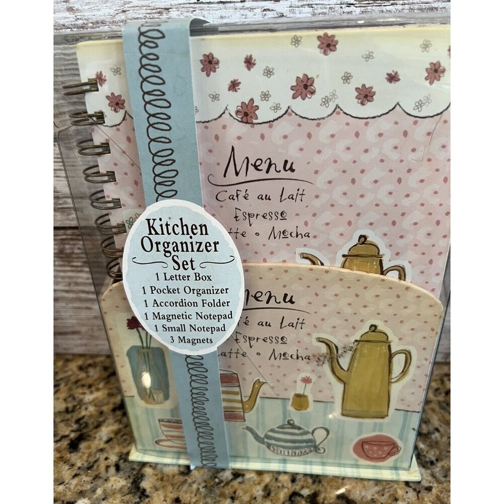 New Seasons Kitchen Organizer Set Pink / Seafoam